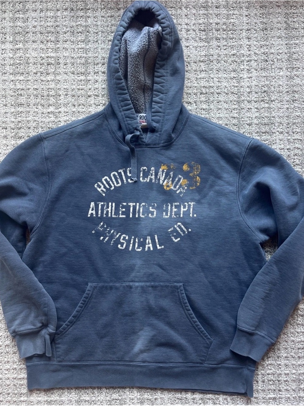 Roots Men's Navy Hoodie with Athletic Graphic